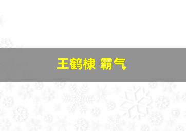 王鹤棣 霸气